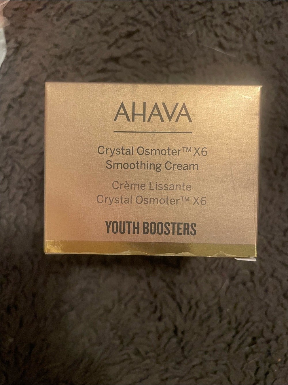AHAVA Crystal Osmoter X6 Smoothing Cream - Peach and Gold Box